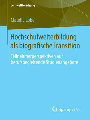 cover image of Hochschulweiterbildung als biografische Transition